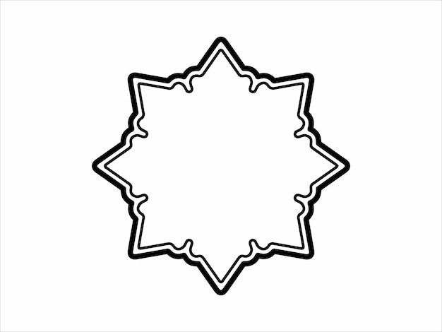 Islamitische Frame Line Art Illustratie