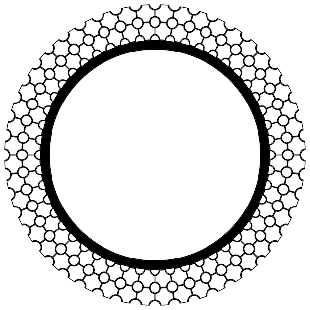 Islamitische geometrische figuren ornament ronde frame. arabische cirkel grens. vector en illustratie.