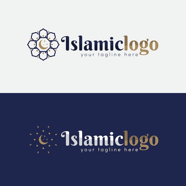 Vector islamitische logo-collectie in twee kleuren