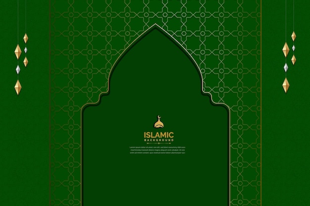Islamitische luxe decoratieve achtergrond met islamitisch patroon