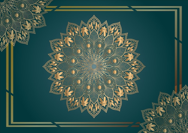 Islamitische luxe mandala gradiëntkleur patroonontwerp nieuw gratis vector eps