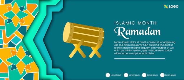 Islamitische maand Ramadan achtergrond sjabloon