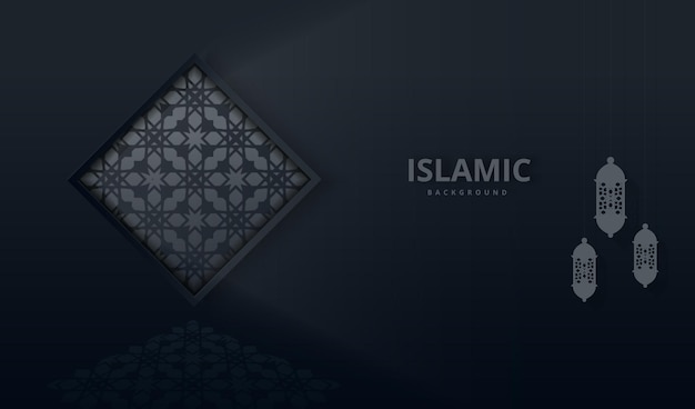 islamitische minimale luxe achtergrond met arabische patroonachtergrond