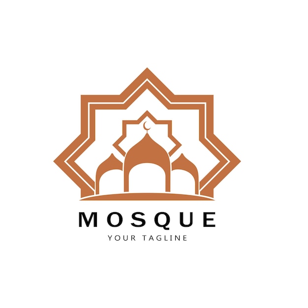 islamitische moskee logo vector pictogrammalplaatje