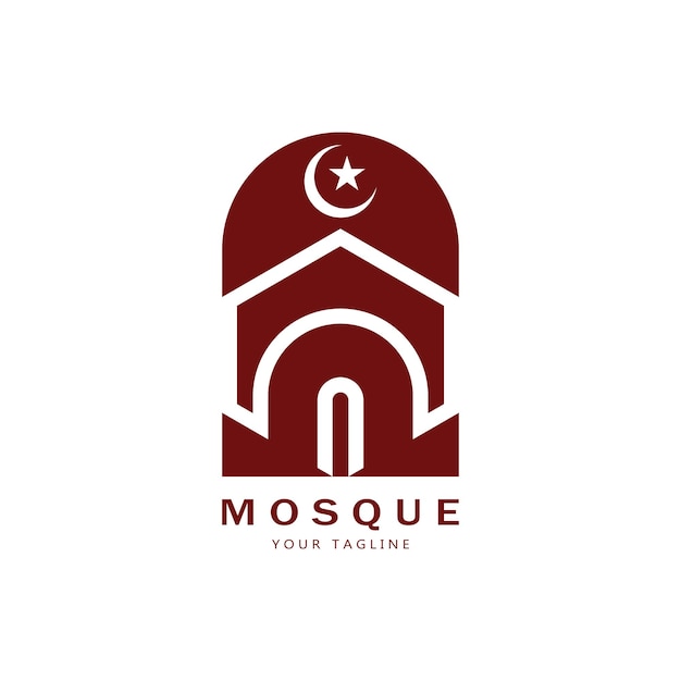 islamitische moskee logo vector pictogrammalplaatje