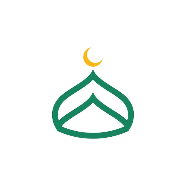 Islamitische Moskee Logo Vector Sjabloon