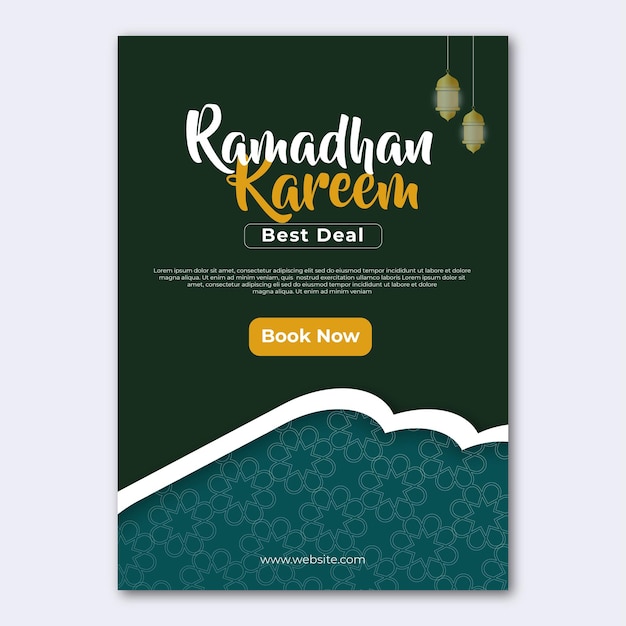 islamitische poster ramadan achtergrond sjabloon