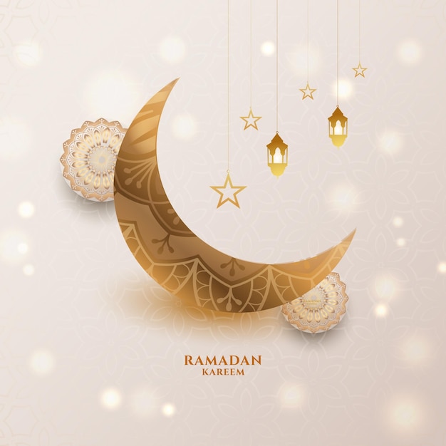 Islamitische ramadan kareem Arabische islamitische stijl gouden achtergrondontwerp 30