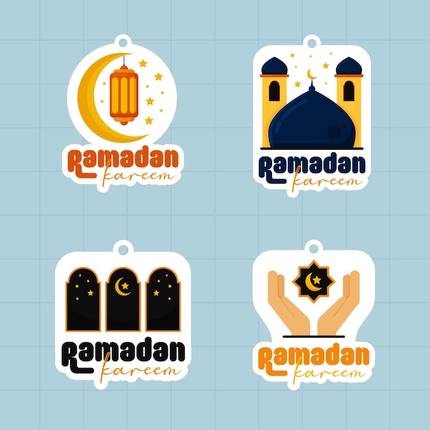 Islamitische Ramadan Kareem Labels Badge-collectie