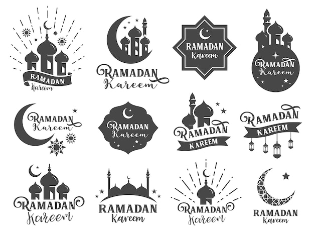 Islamitische Ramadan sticker badge.