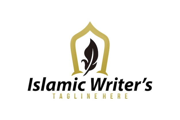 Islamitische schrijver logo pictogram vector