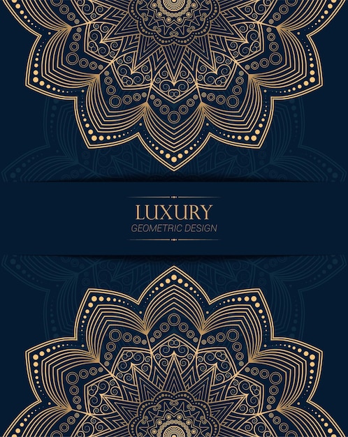 Vector islamitische sier luxe mandala ontwerp achtergrond in gouden kleur