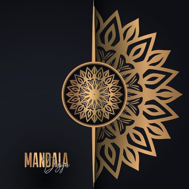 Vector islamitische sier mandala achtergrondontwerp, cirkelvormig patroon in de vorm van mandala voor henna, mehndi