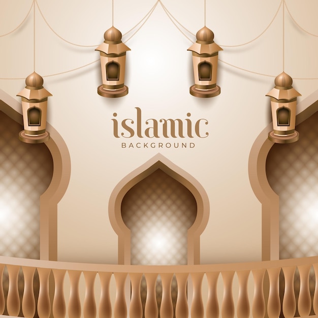 islamitische vector achtergrondillustratie voor ontwerpbehoeften