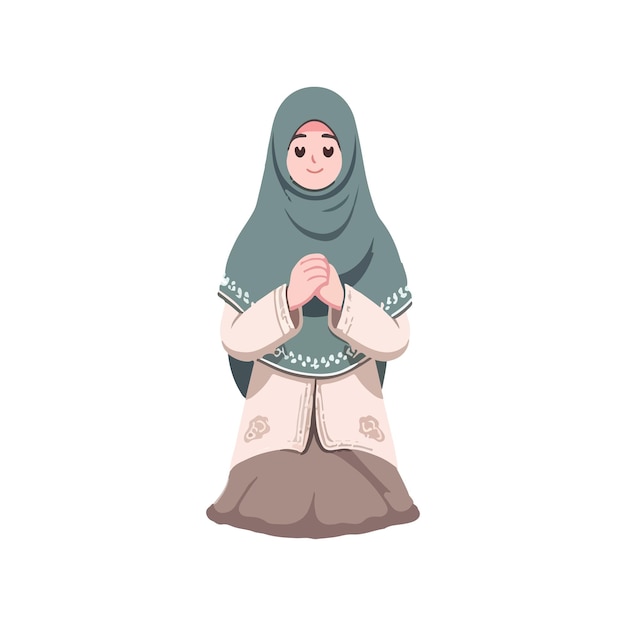 islamitische vrouw bidt ai genrated beeld
