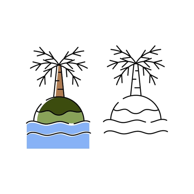 island icon vector illustration white background marine themed icons