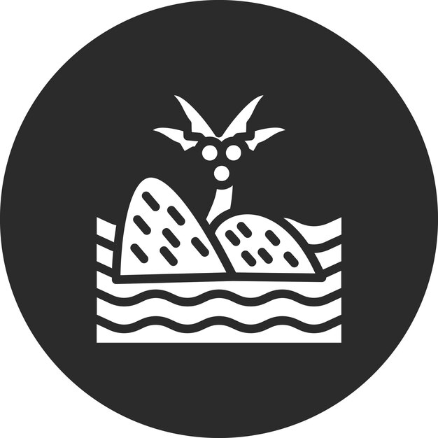 Викторная икона острова иллюстрация набора икон пейзажей