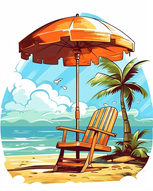 Island Style with Chair and Umbrella