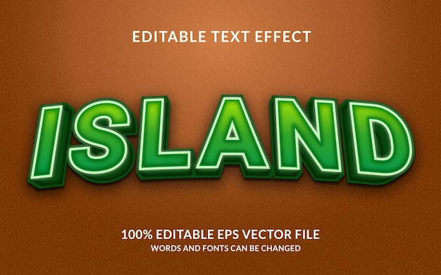 Island text effect