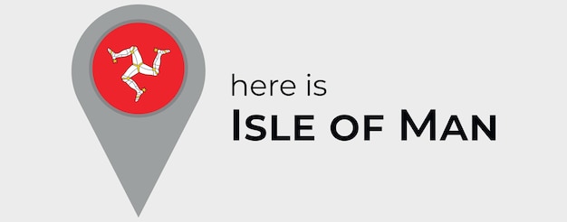 Isle of Man map marker icon here is Isle of Man vector illustration