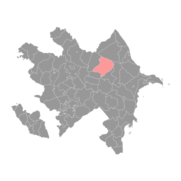 Ismayilli district map administrative division of Azerbaijan