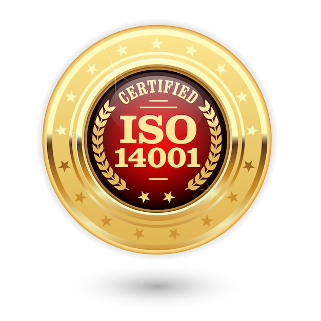 Iso 14001 standard certified medal