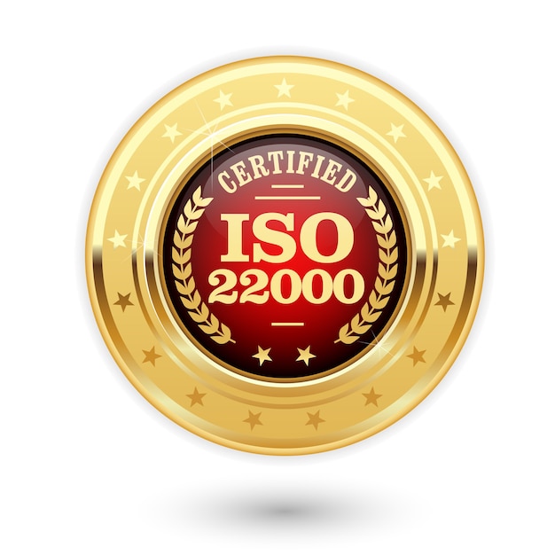 Iso 22000 certified medal - food safety management