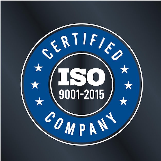 Vector iso 9001 2015-certificering iso 90012015-logo iso 9000-certificering