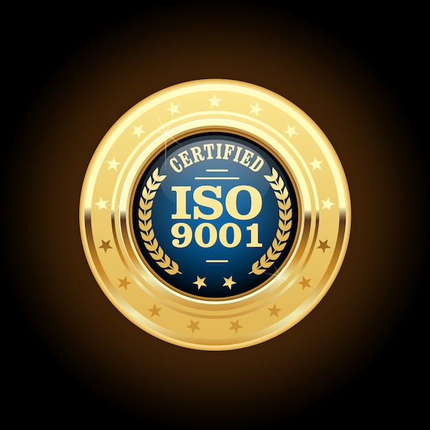 Iso 9001 standard certified medal