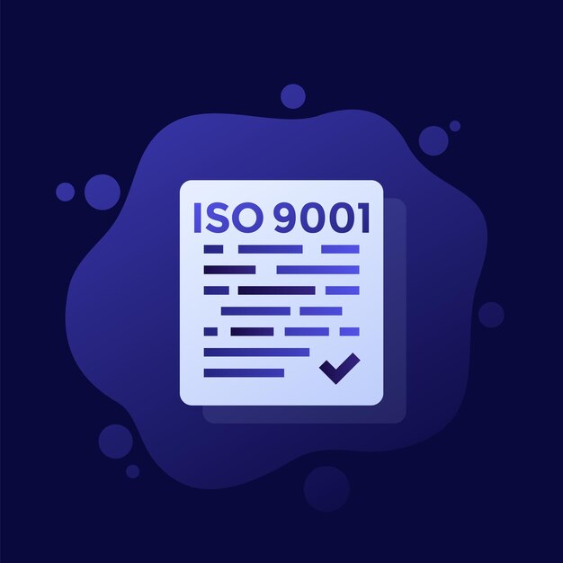 Vector iso 9001 standard icon vector design