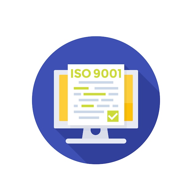 Iso 9001 표준 벡터 아이콘