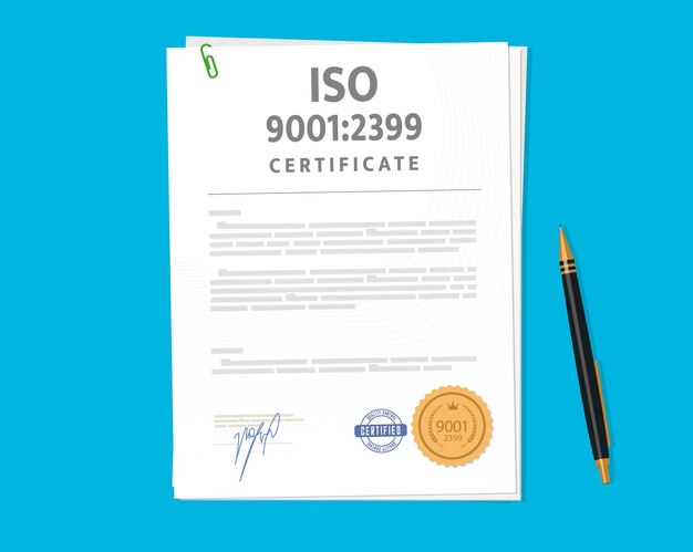 Сертификат ISO подтверждает международные стандарты