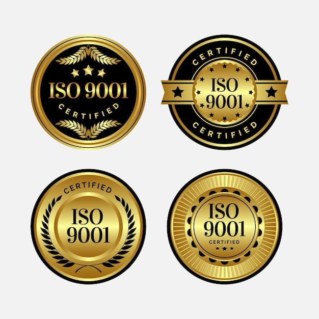 Modello di badge di certificazione iso