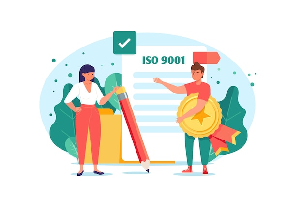 Iso certification concept illustration