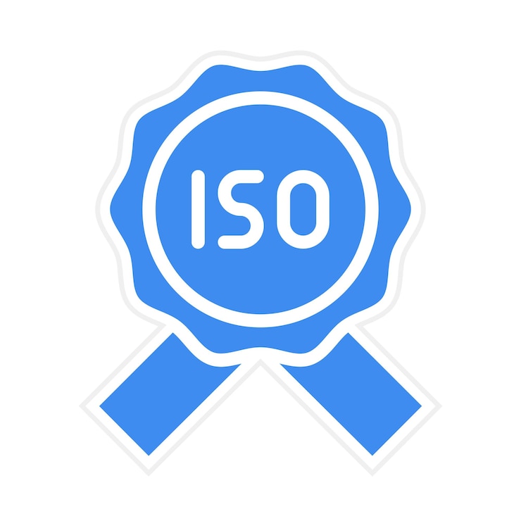 Vector iso 인증 아이콘 터 이미지 대량 생산에 사용할 수 있습니다.