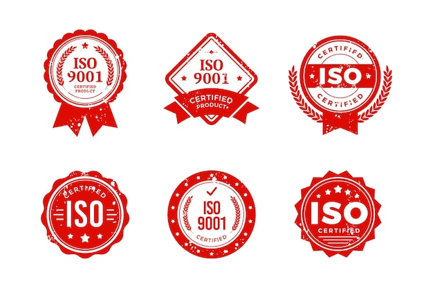 Collezione di francobolli di certificazione iso