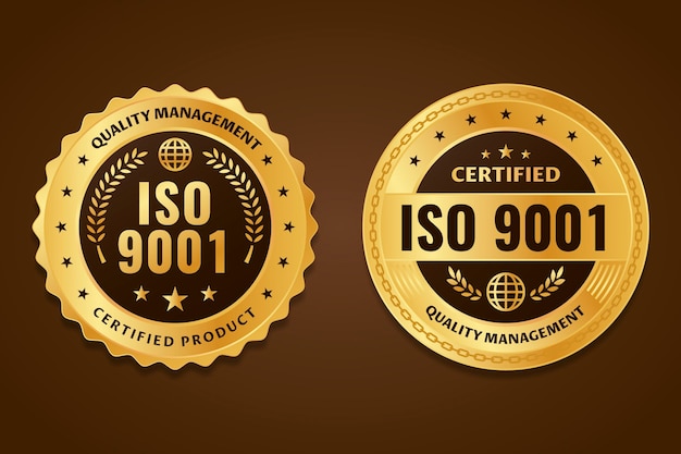 Vector iso-certificering badge-collectie