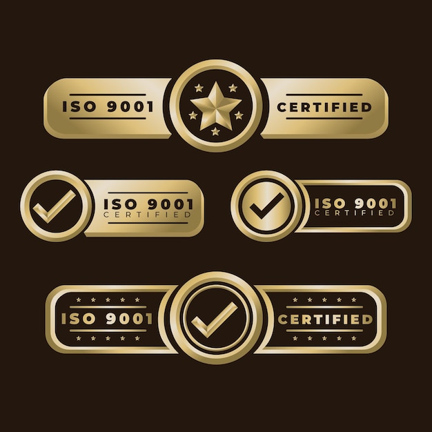 Iso-certificering badge-collectie