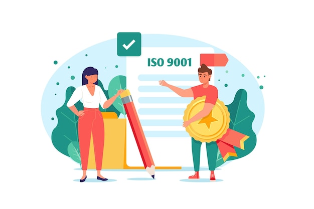 ISO-certificering concept illustratie