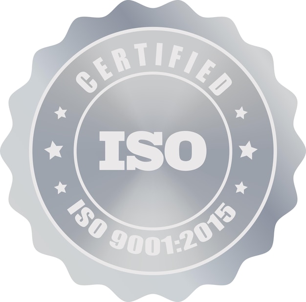 Iso seal in golden iso stamp certified company certificate iso 90012015 quality certificate silver