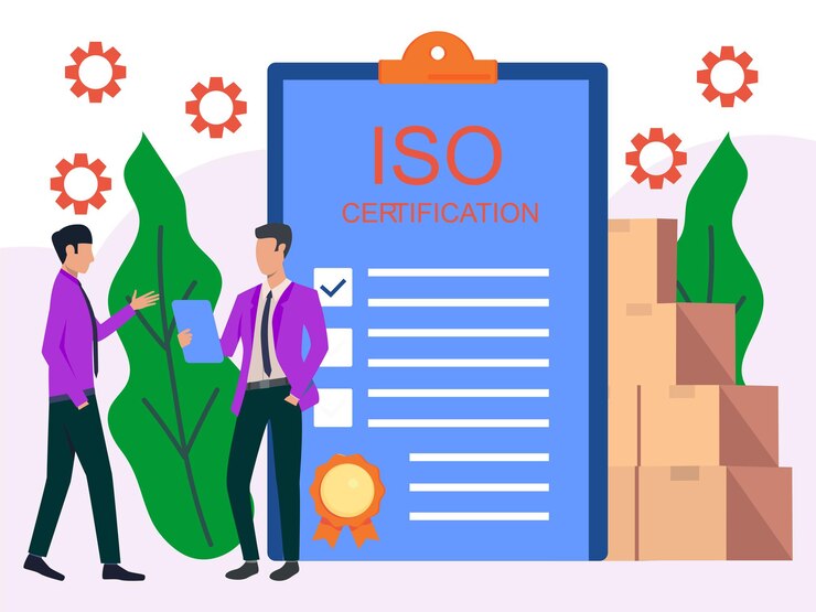 Vector iso standards concept illustration stylish and beautiful