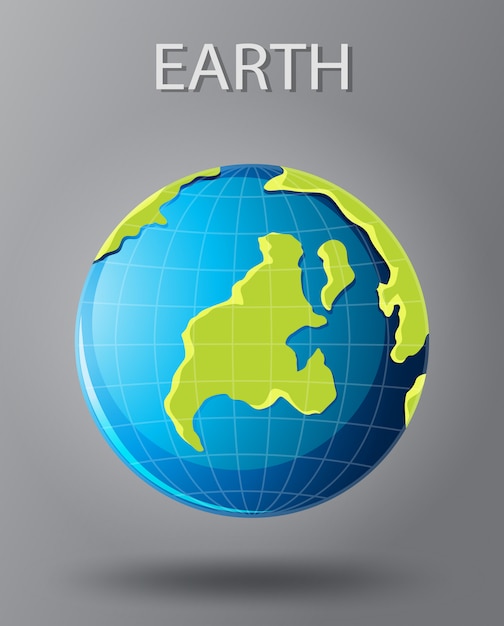 Vector an isoalted earth icon