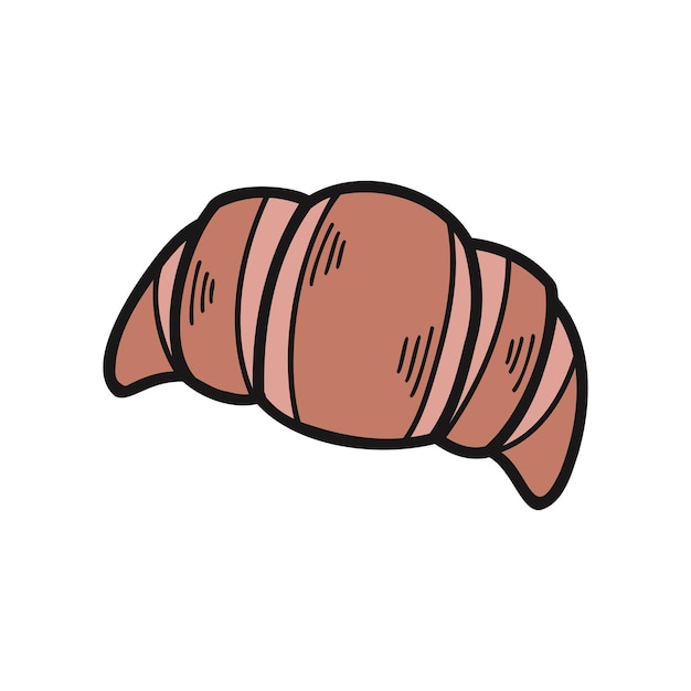 isolate bakery bread croissant vector design