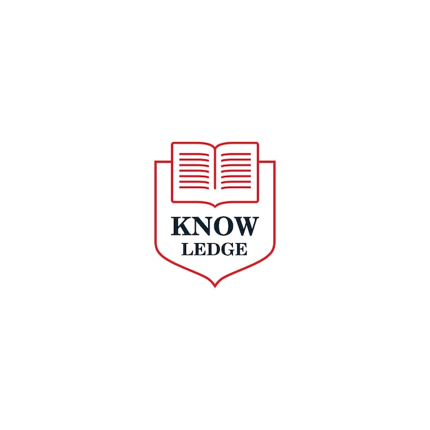 Isolated abstract book vector logo school and university logotype opened book illustration studying