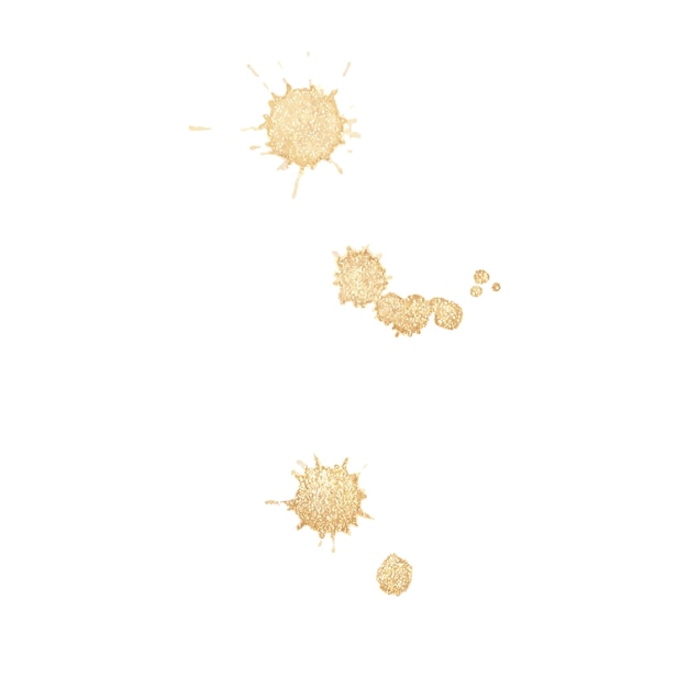 Vector isolated abstract gold spots. luxury background. watercolor glitter splash