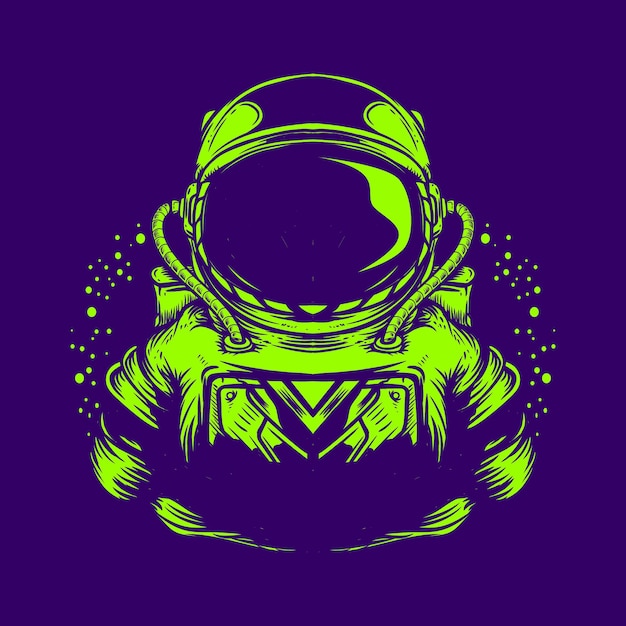 isolated astronaut illustration