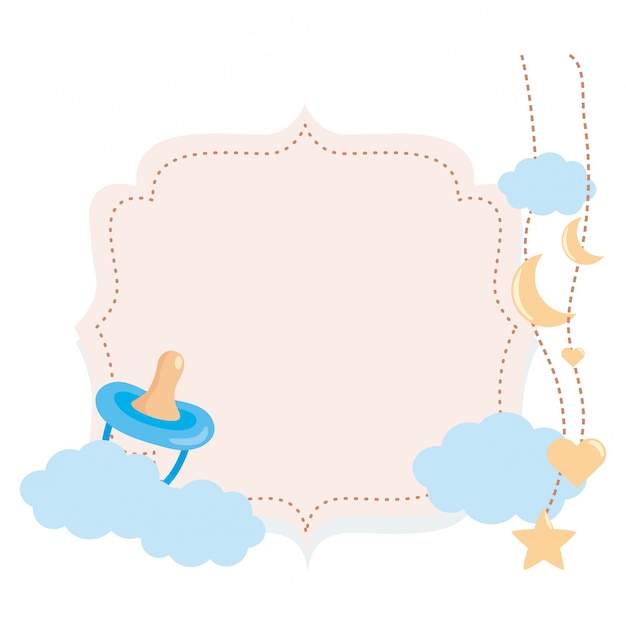 Vector isolated baby shower symbol