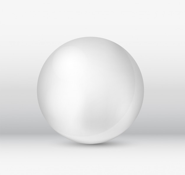 白い背景の上の孤立したボール。