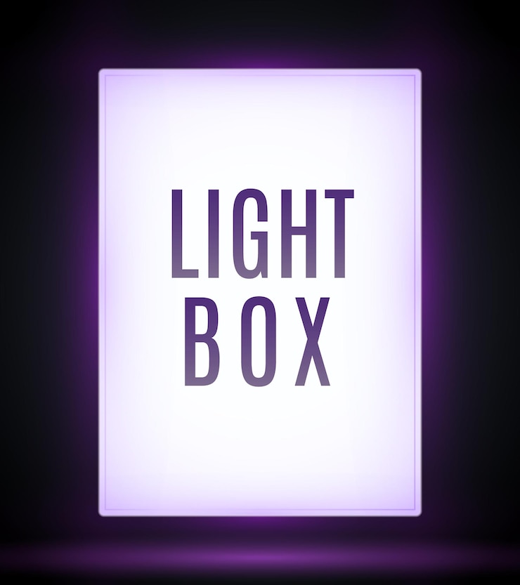 Vector isolated billboard lightbox stand outdoor advertise light board. citylight lightbox mockup sign glowing box.