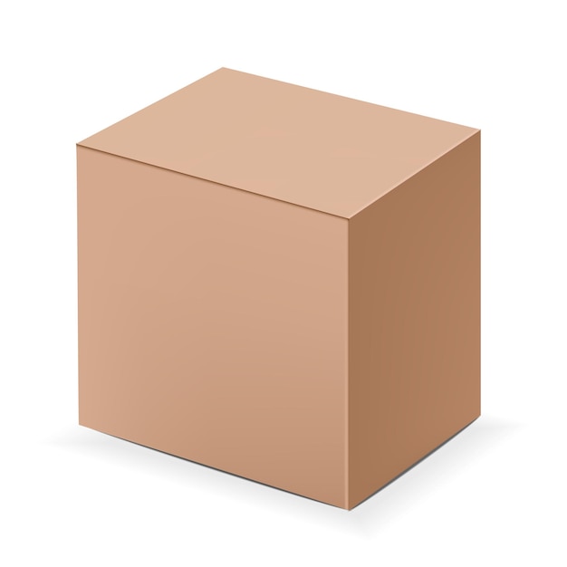 벡터 격리 된 상자 포장 현실적인 격리 된 판지 상자 화장품 상자 벡터